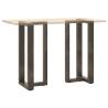 T-Shaped Bar Table Legs - Natural Steel (2 pcs) | HipoMarket