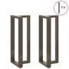 Bar Table Legs T-Shaped - 2 pcs Natural Steel | Hipomarket