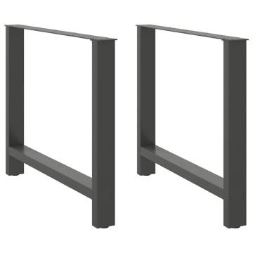 Coffee Table Legs Anthracite - Durable Steel Design (2 pcs)