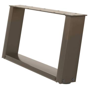 U-Shaped Coffee Table Legs - Durable Natural Steel Design