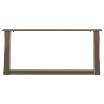 U-Shaped Coffee Table Legs - Durable Natural Steel Design