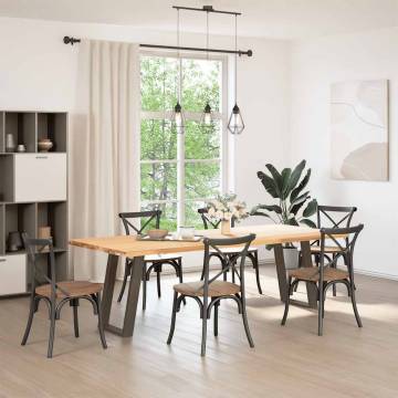 vidXL U-Shaped Dining Table Legs - Natural Steel 60x(72-73) cm