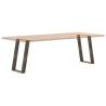 vidXL U-Shaped Dining Table Legs - Natural Steel 60x(72-73) cm