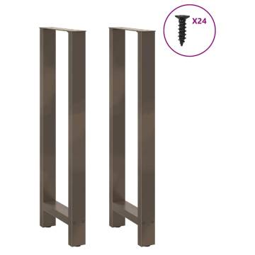 Natural Steel Coffee Table Legs - 50x(110-111) cm - 2 pcs