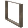 Coffee Table Legs U-Shaped - Natural Steel 60x(42-43) cm