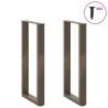 U-Shaped Coffee Table Legs - Natural Steel, Durable & Stylish