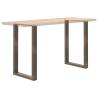 Modern U-Shaped Coffee Table Legs - Natural Steel (60x90-91cm)