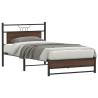  Bed Frame without Mattress Brown Oak 107x203 cm Engineered Wood Colour brown oak Size 107 x 203 cm Model with headboard & dual low footboard 