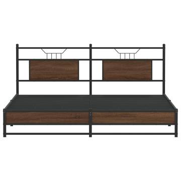 Bed Frame without Mattress - Brown Oak 160x200 cm | HipoMarket