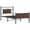 Brown Oak Bed Frame 90x200 cm - Stable & Stylish Design