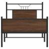 Brown Oak Bed Frame 90x200 cm - Stable & Stylish Design