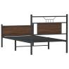 Brown Oak Bed Frame 90x200 cm - Stable & Stylish Design