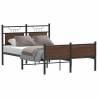  Bed Frame without Mattress Brown Oak 120x190 cm Small Double Engineered Wood Colour brown oak Size 120 x 190 cm Model with headboard & high footboard 