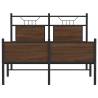 Brown Oak Bed Frame 120x190 cm | Stylish & Durable Design