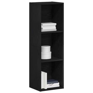 Stylish Black Oak Bookcase - Durable Engineered Wood