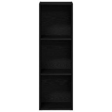 Stylish Black Oak Bookcase - Durable Engineered Wood