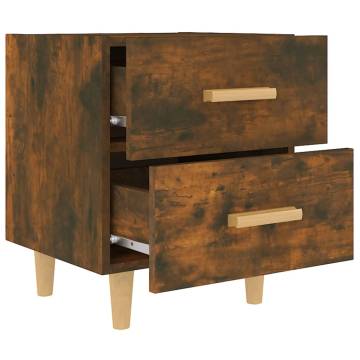 Bed Cabinet Smoked Oak 40x35x47.5 cm - Stylish Storage Solution