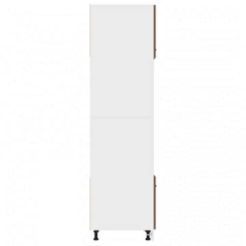 Stylish Microwave Cabinet Lyon Brown Oak - 60x57x207 cm