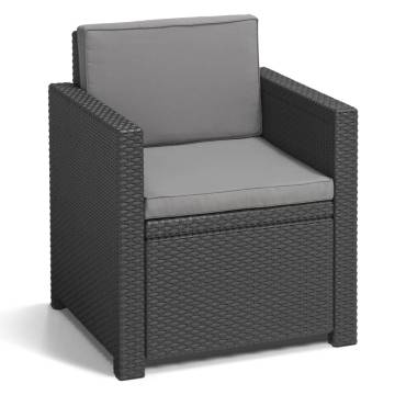 Keter Monaco Graphite Garden Chair | Stylish Outdoor Seating