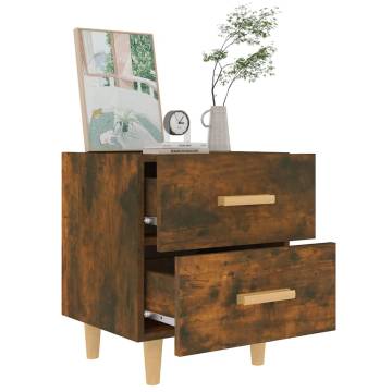 Bed Cabinet Smoked Oak 40x35x47.5 cm - Stylish Storage Solution