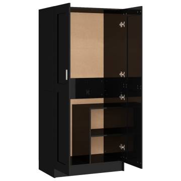 High Gloss Black Wardrobe - Stylish Storage Solution