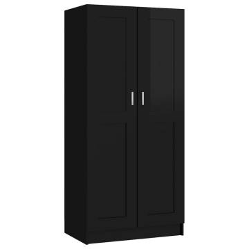 High Gloss Black Wardrobe - Stylish Storage Solution