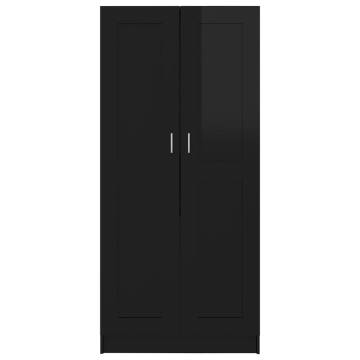 High Gloss Black Wardrobe - Stylish Storage Solution