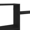 Stylish Black Oak Wall Shelf - 159x18x65 cm | Hipomarket