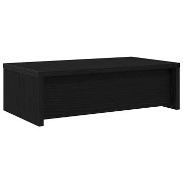 Monitor Stand with Drawers - Black Oak, 50x27x15 cm