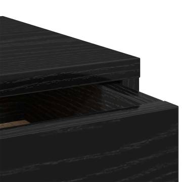 Monitor Stand with Drawers - Black Oak, 50x27x15 cm