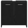 Stylish Black Oak Bathroom Sink Cabinet - 60x33x60 cm