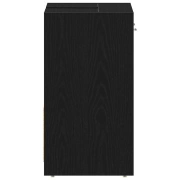 Stylish Black Oak Bathroom Sink Cabinet - 60x33x60 cm