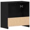 Stylish Black Oak Bathroom Sink Cabinet - 60x33x60 cm