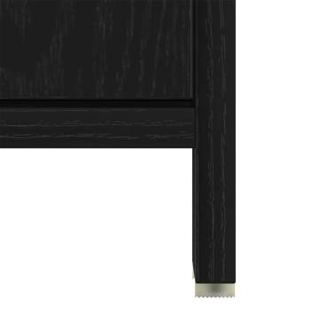 Stylish Black Oak Bathroom Sink Cabinet - 60x33x60 cm