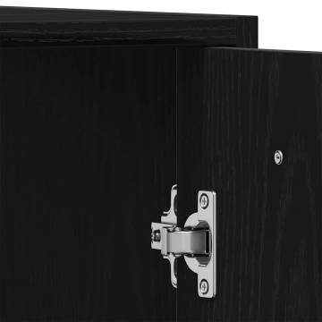 Stylish Black Oak Bathroom Sink Cabinet - 60x33x60 cm