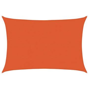 Sunshade Sail 160 gm² Rectangular Orange 5x6 m HDPE