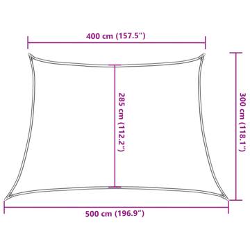 Sunshade Sail 160 gm² Trapezium Light Grey 45x3 m HDPE - Hipomarket