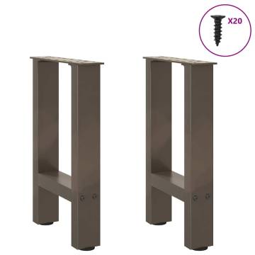 Coffee Table Legs Natural Steel 38x(42-43) cm - 2 pcs