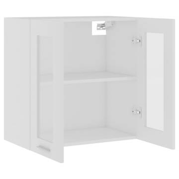 Hanging Glass Cabinet White 60x31x60 cm - Sleek Storage Solution