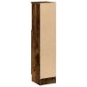 Stylish Bathroom Cabinet with Roll Holder - Smoked Oak 20.5x22x90 cm