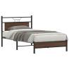  Bed Frame without Mattress Brown Oak 100x190 cm Engineered Wood Colour brown oak Size 100 x 190 cm Model with headboard & low footboard 