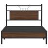 Brown Oak Bed Frame 100x190 cm - Engineered Wood | Hipomarket