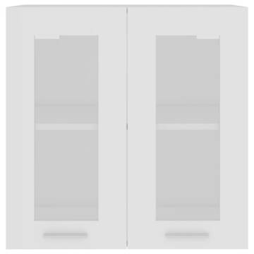 Hanging Glass Cabinet White 60x31x60 cm - Sleek Storage Solution