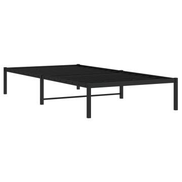 Robust Black Metal Bed Frame 100x200cm - Hipomarket UK