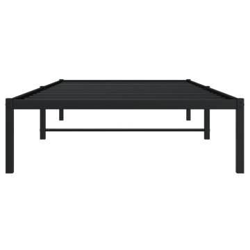 Robust Black Metal Bed Frame 100x200cm - Hipomarket UK