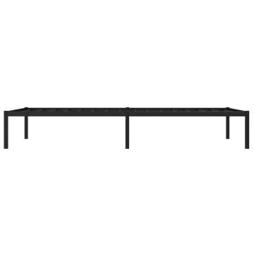 Robust Black Metal Bed Frame 100x200cm - Hipomarket UK