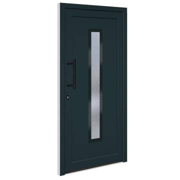 Elegant Anthracite PVC Front Door 98x200 cm - Secure & Durable