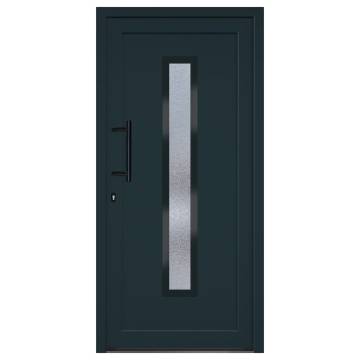 Elegant Anthracite PVC Front Door 98x200 cm - Secure & Durable