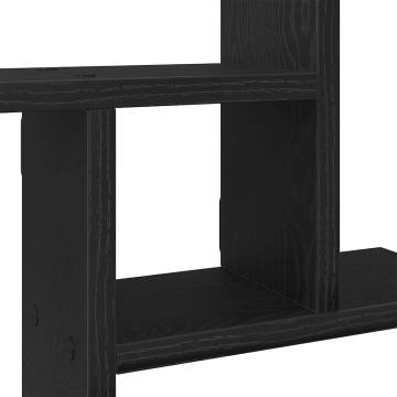 Black Oak Wall Shelves - 2 pcs | Space-Saving Design