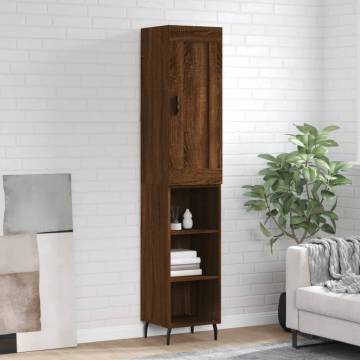 Stylish Highboard Brown Oak - 180 cm Engineered Wood